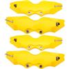 MAGICLULU Copri Pinze Freni Auto in Stile 3d Giallo in Abs Protezione Completa per Pinze dei Freni Anteriori e Posteriori, Kit da 2 Set per Applicazioni Automobilistiche