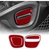 KUNGKIC Fibra di carbonio Braccioli Auto Box Copertura Protezione Trim Strisce Decorative su entrambi i lati Adesivi Interno per Mercedes-Benz Smart 453 Fortwo Forfour 2016-2019 Accessori (Rosso)