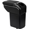 ZENVI Braccioli Compatible with Citroen Berlingo Braccioli Console Centrale Organizer Immagazzinaggio Scatola Stile Doppia Porta Utilizzabile Per Autisti Supporto Gomito (Stile Nero)