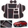 GAFAT MG 4 EV MG4 Elettrica 2025 2024-2022 Tappetini Antiscivolo, MG 4 2023 Tappetino in Gomma Antiscivolo per Console Centrale, Contenitori, Cuciture de Porta, Accessori MG4 (Rosso)