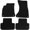 J&J AUTOMOTIVE Tappetini in Tessuto per Audi A5 2008-2016, Set da 4 Pezzi Anteriori e Posteriori, di Velluto su Misura, Antiscivolo, Colore Nero