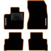 QUEMAR Tappetini Auto per Nissan Qashqai J12, Bordo Arancio, 2 Ricami | dal 2021 / anche e-Power / Kit Tappeti Moquette e Gomma su Misura / Set 2 Anteriori + 2 Post./ Ricami e Colori Personalizzati