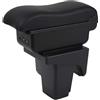 YJYWZH Auto Braccioli per Ford Focus 3 MK3 2011-2019 Bracciolo Doppio Strato Scatola Portaoggetti Console Centrale Interna with 3 USB Charging Port (Nero)