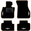 QUEMAR Tappetini Auto per MINI Countryman F60, Bordo Beige, 4 Ricami | 2017-2024 / anche Hybrid / Kit Tappeti Moquette e Gomma su Misura / Set 2 Anteriori + 2 Post./ Ricami e Colori Personalizzati