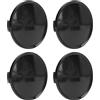 Tomotato 4 Pezzi Coprimozzi Auto Universali, OD 63mm ID 58mm Tappi Ruote ABS, Auto Coprimozzo Ruota Centrale a Prova di Impatto Nero per Decorazione di Auto