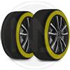MAURER Calze da Neve per Auto Omologate, Taglia M, Colore Nero con Bordo Giallo