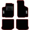 QUEMAR Tappetini Auto per Golf IV 1997-2006, Bordo Rosso, 2 Ricami | Kit Tappeti Moquette e Gomma su Misura / Set 2 Anteriori + 2 Posteriori / Ricami e Colori Personalizzati / Antiscivolo