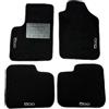 Generico Set Tappetini Auto in Moquette per Fiat 500 dal 2007 al 2013, 4 Pezzi, Nero, con Battitacco e Bordino Antiscivolo (qualità moquette standard 6 mm, 4 ricami)