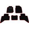 Somer Car Kit Tappetini Auto compatibili con Isuzu D-max 2012-2019 | Set Tappeti in Moquette, Tappeto auto su misura, bordo rosso