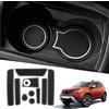 Ruiya Compatibile con Dacia Duster 2018-2021 Tappetini Antiscivolo, Auto PVC Tappetini in Gomma Tappetino Duster Bracciolo Antiscivolo Interno Tappetini Duster Accessori [bianco] [Nicht für 2022+]