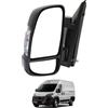 GENERICO Alta Qualità Aftermarket Specchietto Manuale Sinistro BOXER Retrovisore SX Dal 2006-2024 Braccio Corto,Freccia Integrata