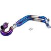 DSPOLIMV Scarico Moto Tubo Compatibile con per Ninja650 per Z650 2017 2018 2019 2020 2021 2022 Moto Scarico Slip On Tubo Anteriore Tubo di Collegamento Tubo di Scarico per Moto(Type B)