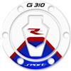 AZgraphishop PROTEZIONE TAPPO BENZINA RESINA 3D COMPATIBILE CON BMW G 310 R 2022-2023 GP-870 (Blu)
