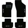 QUEMAR Tappetini Auto per Alfa Romeo 147, Bordo Nero, 4 Ricami | 2000-2012 / Kit Tappeti Moquette e Gomma su Misura / Set 2 Anteriori + 2 Posteriori / Ricami e Colori Personalizzati