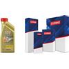 HIMAG Kit Filtri Tagliando compatibile con Bmw 5 F10 F11 525d 155 160 Kw + 6 Litri Olio Castrol 5w30