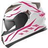 Decalart Kit 19 Adesivi Casco elmetto moto universali valigia pc - Toro corna bull strisce fasce stickers strips decalcomanie stickers casco Cod.L120 (041 Fucsia)