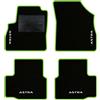 QUEMAR Tappetini Auto per Opel Astra K, Bordo V.Acido, 4 Ricami | 2015-2021 / Kit Tappeti Moquette e Gomma su Misura / Set 2 Anteriori + 2 Posteriori / Ricami e Colori Personalizzati
