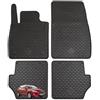 W-Parts TAPPETI - TAPPETINI IN GOMMA 3D TPE NERI PER FORD Fiesta dal 2017 in poi - Versione Mk7