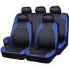 MCDA 9 Pezzi Auto Set Coprisedili per Audi A1 A1 S-Line A1 Sportback A1 S A2 A3 S-Line A3 8P 8V A3, Set Copri-Sedile Accessori Auto Interno per Anteriori e Posteriori,C-Blue