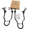 WinNet Coppia 2 Cavalletti alzamoto alza moto alzare sollevare ruota gomma forcellone anteriore + posteriore compatibili con husqvarna norden 901 (Anteriore + Posteriore con Piastre a L)