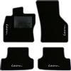 QUEMAR Tappetini Auto compatibili con Seat Leon IV KL anche eTSI dal 2020/ Kit Tappeti Moquette e Gomma su Misura (Set 2 Anter.+ 2 Poster.) / Ricami e Colori Personalizzati (4 Ricami, Bordo Antracite)