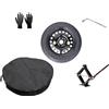 D'ANGELO 1988 Kit Ruotino di Scorta 16 compatibile con Seat Arona con Cric, Chiave, Guanti e Sacca 135/90R16 (65x14 cm)