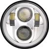 ZHANFEIS Faro Moto Per Shadow VT 600 700 750 1100 Per VTX 1300 1800 Faro Anteriore Motocicletta Faro A LED Da 5,75 Pollici Fari Anteriori Moto(Sliver Halo)