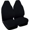 Lupex Shop Coprisedili auto compatibili con Smart Fortwo prima serie W450 dal 1998 al 2007, Nero, Made in Italy, Logo Ricamato, tessuto poliestere, set sedili completi anteriori