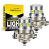 Ruiandsion 2PCS Lampadina LED P26S per Fanale Motociclo Bianco 6V Super Luminosa 2016 20 Chip SMD LED con Lente Proiettore per Faro Motociclistico Non Polarità, Plug and Play