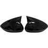 TINGYUS Alloggiamento Specchio 2X Per FIAT Per TIPO Per EGEA 2015-2022 Corno Ala Laterale Copertura Specchio Caps Copertura Specchio Retrovisore Borsette Caso Trim Aggiungere Su Gusci Specchietti(Glossy Black