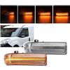 Nslumo Luce Indicatori di Direzione Led Specchietto Frecce Laterale Ripetitore Compatibile Con Fiat Doblo II Op.el Vauxhall Combo D Van Retrovisore Lampeggiatore Laterale Specchio Illuminazione