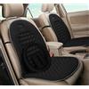 Auto Accessori Lupex - Coppia di schienali universali anteriori con coprivolante e 2 copri cintura, colore nero tessuto poliestere, per sedili auto, furgone, con 92 sfere massaggianti