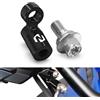 NICECNC Prolunga per tubo del freno idraulico Compatible with R1300GS, R1250GS Adventure, R1200GS, R1200RT, F850GS Adventure, F900XR, S1000XR, linea freno, vedi montaggio, nero