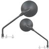 FAR COPPIA SPECCHIETTI RETROVISORI + KIT MONTAGGIO COMPATIBILE CON PIAGGIO VESPA PX 150 NERO FAR