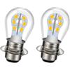Ruiandsion Lampadina LED H6M P15D AC/DC 6V bianco caldo 2835 28SMD P15D-25-1 ricambio per luce moto con fascio alto/basso, confezione da 2