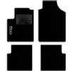 QUEMAR Tappetini Auto compatibili con 500 dal 2007 anche Hybrid/Kit Tappeti in Moquette e Gomma su Misura (Set 2 Anteriori + 2 Posteriori)/ Ricami e Colori Personalizzati (Bordo Perla, 1 Ricamo)