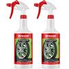 Brestol Pulitore cerchioni cromato 2 X 750 ML pronto all' uso con testa di spruzzo professionale (7356) - -Per cromato Cerchioni Cerchioni in Alluminio Acciaio Cerchioni - PH NEUTRO - Original brestol