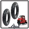 GSC RICAMBI SRL KIT 2 GOMME COPERTONE COPERTONI PNEUMATICI BATTISTRADA COPERTURA COPERTURE MISURA 100-90-10 PER APE 50 TUTTI I MODELLI.
