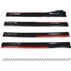 FTJKKVV Minigonne Laterali 4 Pezzi Universali 2400MM Auto Minigonne Laterali Winglet Splitter Labbro Estensioni Gonna Laterale Rosso Nero Per BMW Gonne Laterali