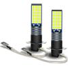 Ruiandsion - Faro LED fendinebbia H3 1:1, dimensioni ridotte, colore ciano, 1800 lm, 3030, chip LED da 10 a 30 V, senza polarità, richiede attacco e kit, per luci fendinebbia auto, luci di marcia