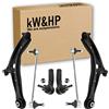 kW&HP COPPIA BRACCI BRACCETTI TRAPEZI OSCILLANTI + COPPIA BIELLETTE + TESTINE STERZO ANTERIORI DX/SX (KW0024/T)