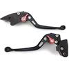 avdb-moto Coppia leve LUNGHE CNC Compatibile con DUCATI MULTISTRADA 1000, MULTISTRADA 1000 DS 2004 2005 2006 (Nero-Rosso)