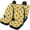 Belidome Honey Bee - Set completo di coprisedili per auto, universali, adatti alla maggior parte dei SUV, furgoni e berline, 4 pezzi