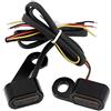 HCmotorku Indicatori LED per moto, luci di marcia e frecce anteriori, mini, compatibili con Harley Touring Road King Street Glide Electra Glide 2009-2017 Softail 2015-2020, lente affumicata