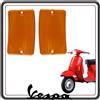 GSC RICAMBI SRL KIT 2 GEMMA GEMME VETRINI PLASTICA PLASTICHE FRECCE INDICATORI DI DIREZIONE ANTERIORI ARANCIO COMPATIBILE CON PIAGGIO VESPA FL 50 125 - FL2 HP 50 - VESPA PK XL 50 125 - PK XL RUSH - VESPA 50 N V5X5T