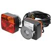 ECD Germany Kit Fanali Alogeno 12V Set Luci Posteriori Impermeabili per Rimorchio Cablato con Spina a 7 Poli Cavo di 7,5 m 2 Lampadine da 21 W Illuminazione Posteriore Veicoli Caravan Veicoli Agricoli