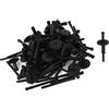 A ABSOPRO Auto Rivetti 6mm Paraurti Parafango Fissaggio Clip Plastica Nero (Set 50)