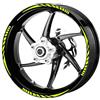 Pimastickerslab Set Completo Adesivi Strisce Cerchi Ruote Moto 17 Pollici Stripes Filetto Cerchioni Gomme Race Sport Decal Racing Stickers Strips Universale RT0020 (029 Giallo Fluo)