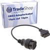 Trade-Shop OBD1 - Cavo adattatore diagnostico a 19 pin standard OBD2, compatibile con veicoli Porsche Auto con connettore diagnostico a 19 pin