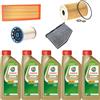 Cormar KIT TAGLIANDO COMPLETO FILTRI + OLIO CASTROL 5W30 COMPATIBILE CON AUDI Q3 2.0 TDI DAL 2011 AL 2018